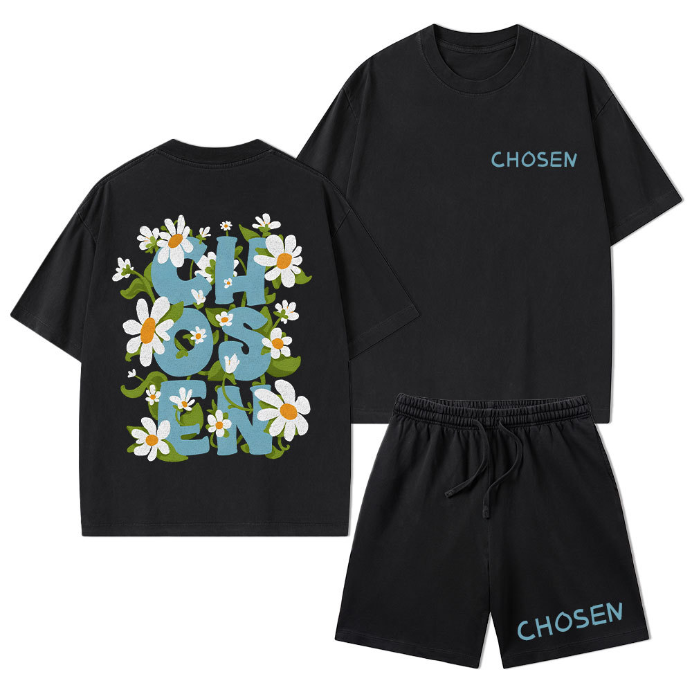 Chosen Christian Washed T-Shirt & Shorts