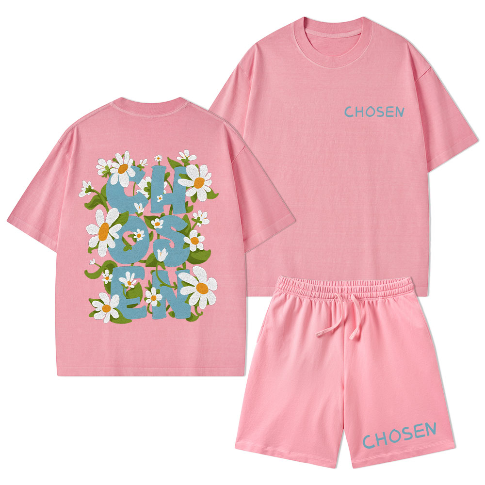 Chosen Christian Washed T-Shirt & Shorts