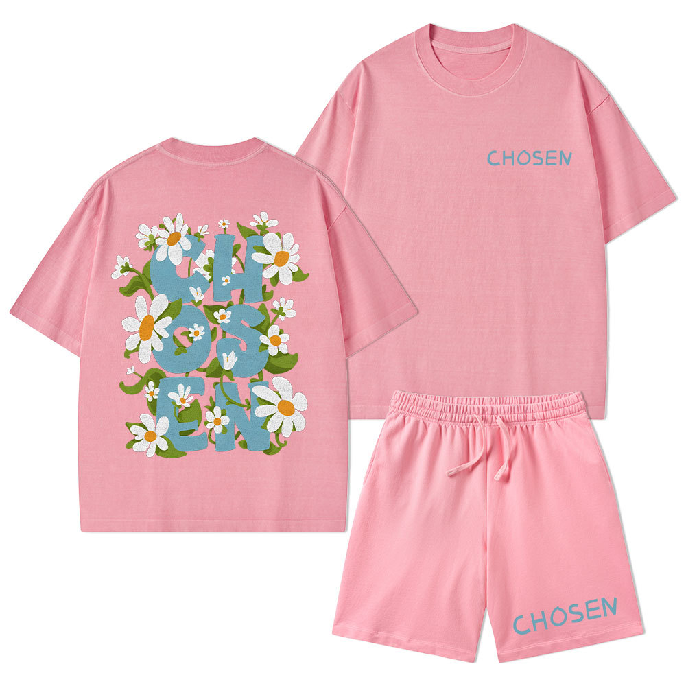 Chosen Christian Washed T-Shirt & Shorts