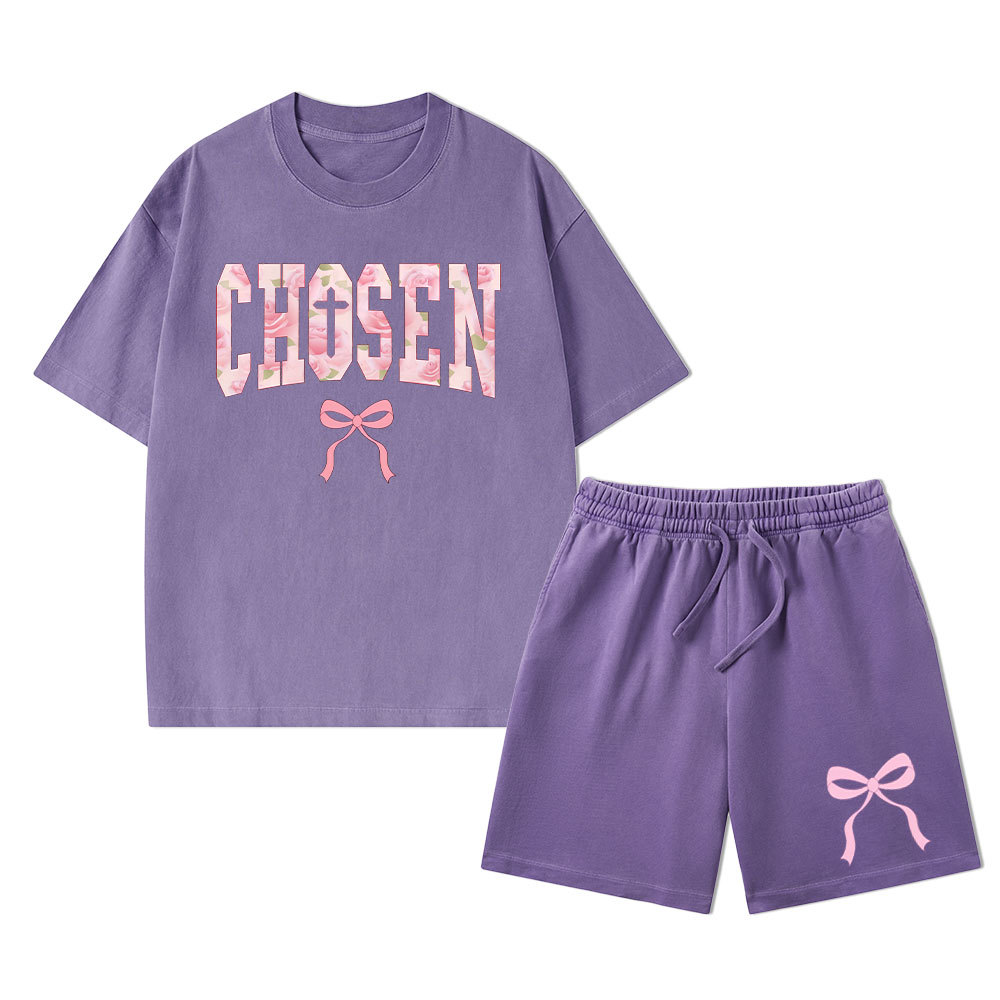 Chosen Christian Washed T-Shirt & Shorts