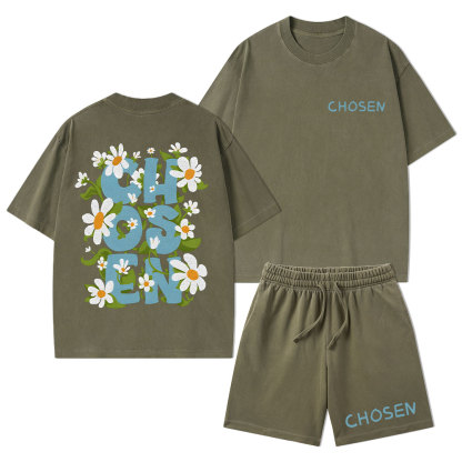 Chosen Christian Washed T-Shirt & Shorts