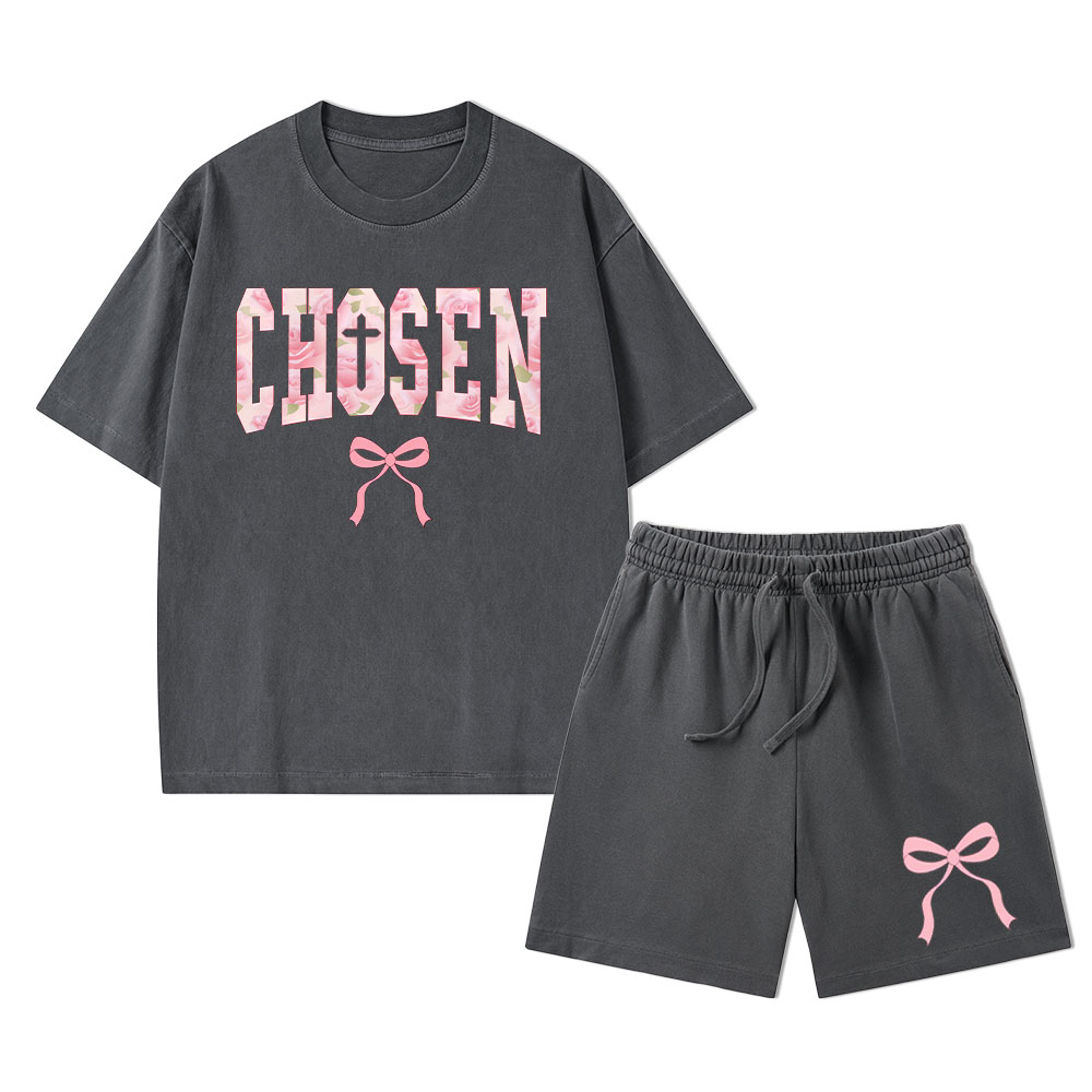 Chosen Christian Washed T-Shirt & Shorts