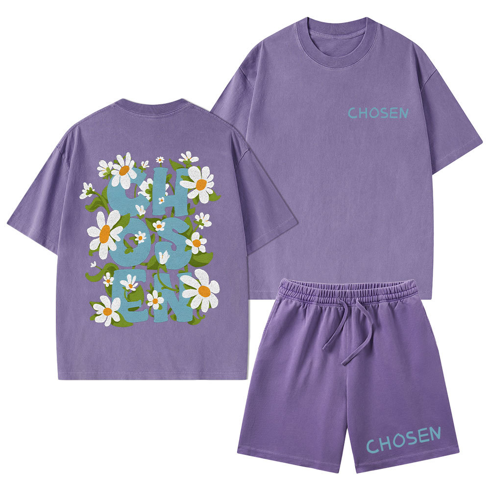 Chosen Christian Washed T-Shirt & Shorts