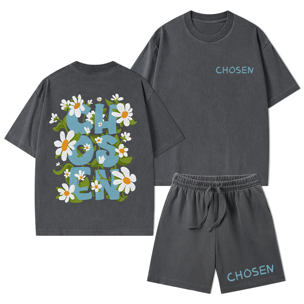 Chosen Christian Washed T-Shirt & Shorts