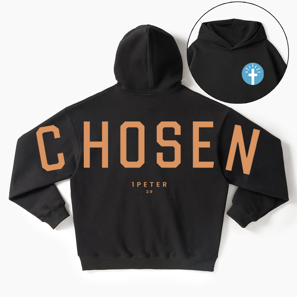 Chosen Guidingcross Premium Christian Fleece Hoodie