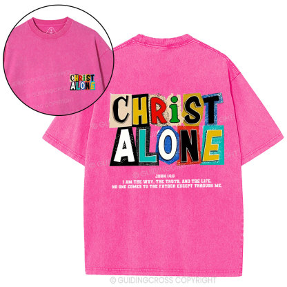 Christ Alone Christian Washed T-Shirt