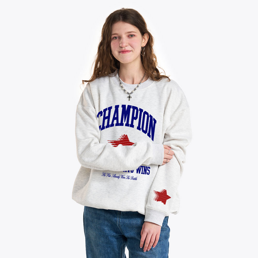 Christ Always Wins Christian Fleece Sweatshirt