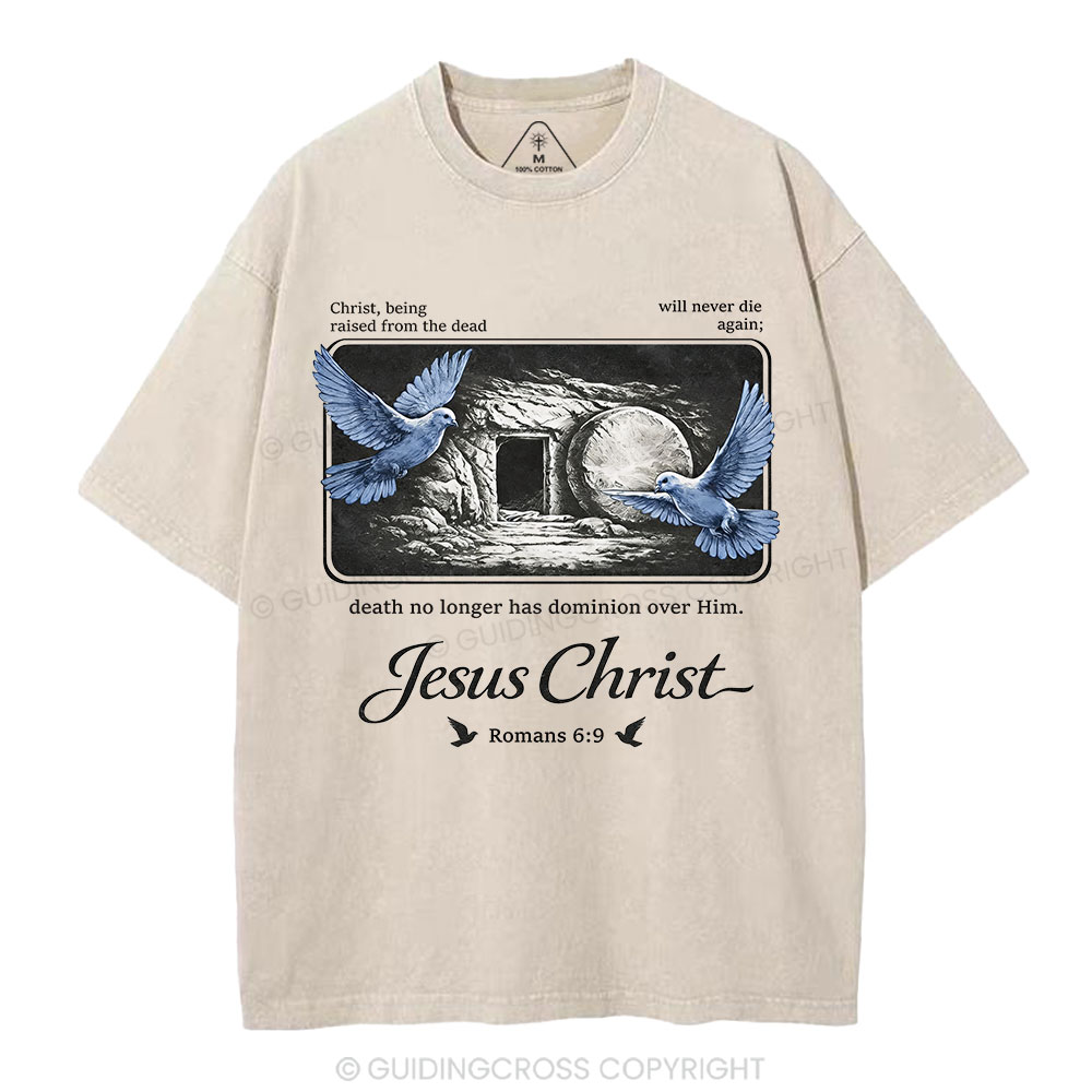 Christ Being Raised From The Dead Christian Washed T-Shirt