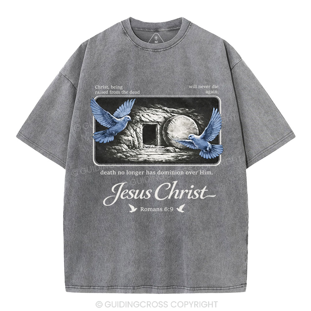 Christ Being Raised From The Dead Christian Washed T-Shirt