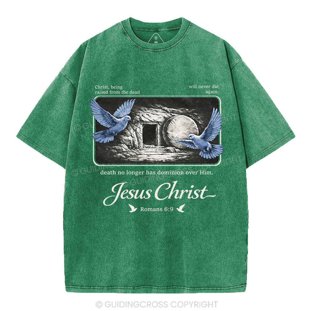 Christ Being Raised From The Dead Christian Washed T-Shirt