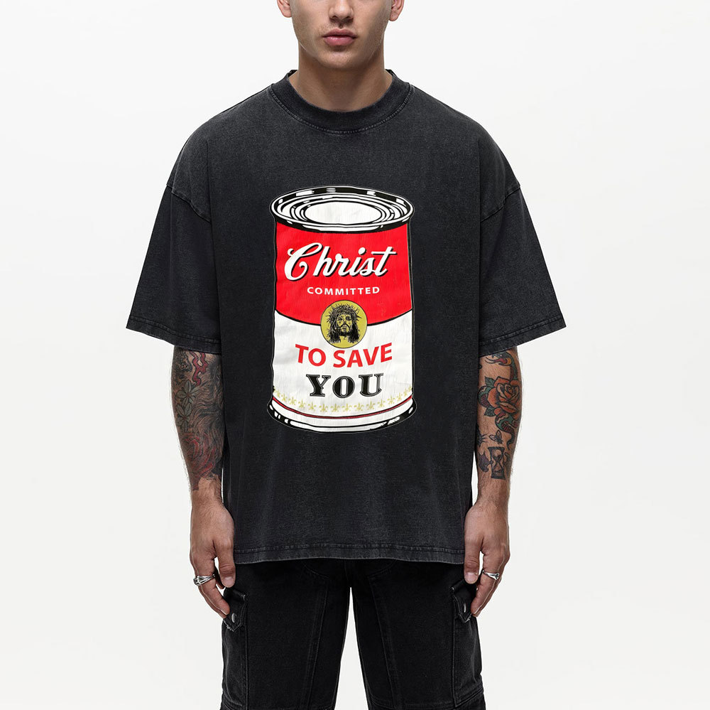 Christ Committed To Save Christian Washed T-Shirt