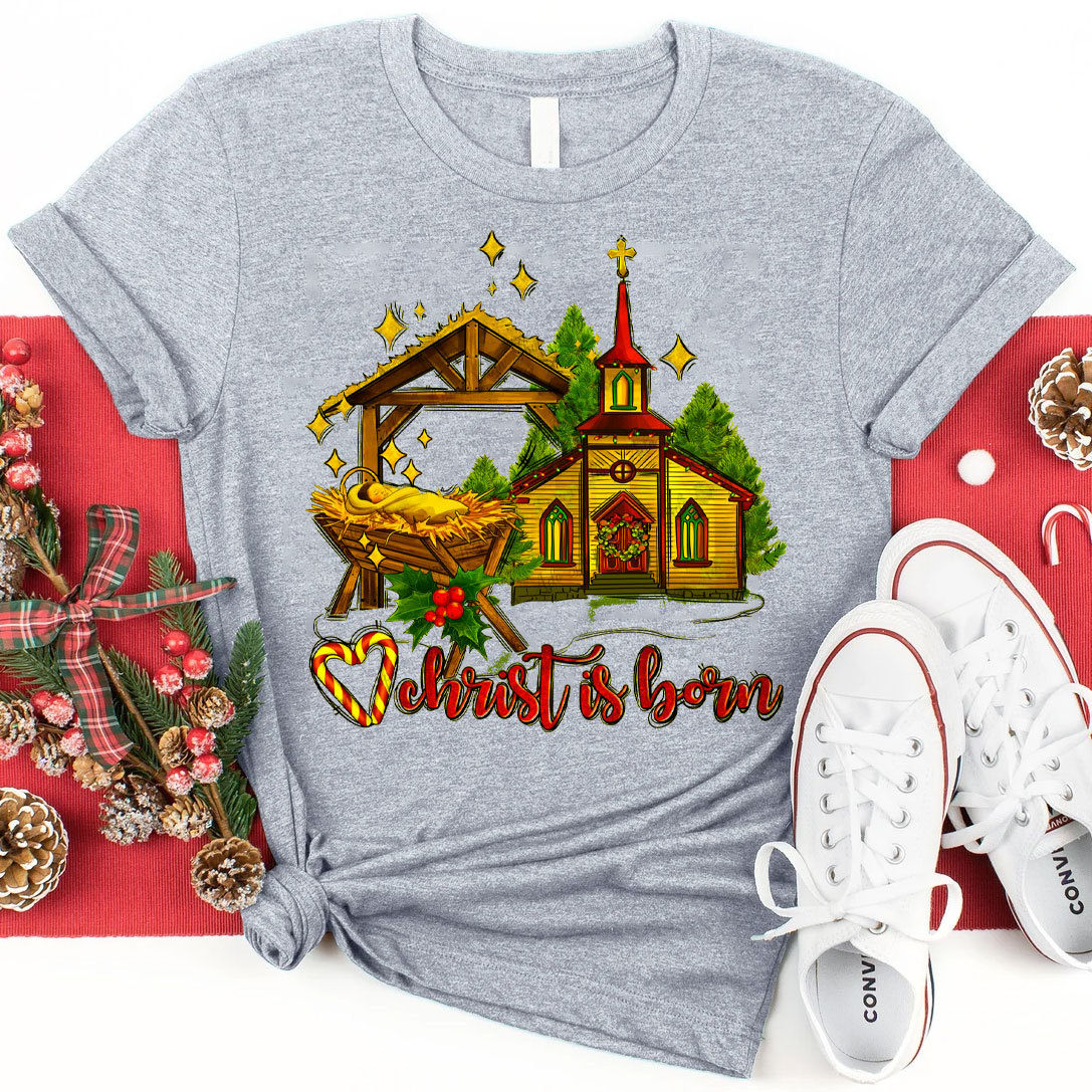 Christ Is Born Christian Christmas T-Shirt