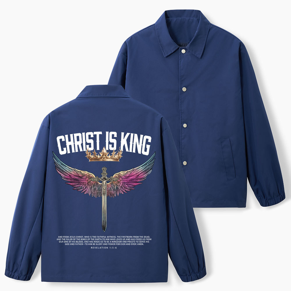 Christ Is King Christian Coach Jacket