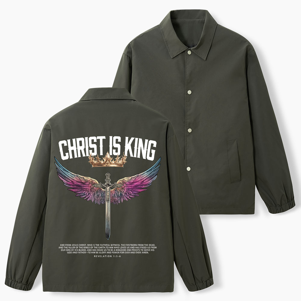 Christ Is King Christian Coach Jacket