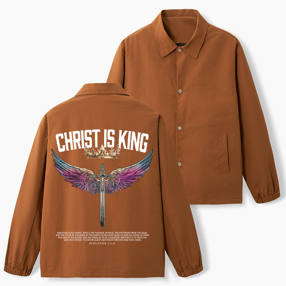 Christ Is King Christian Coach Jacket