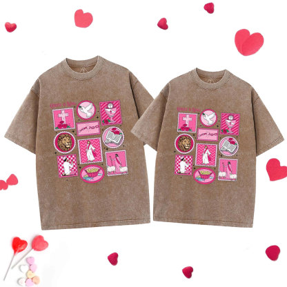 Christ Is King Christian Couple Washed T-Shirt