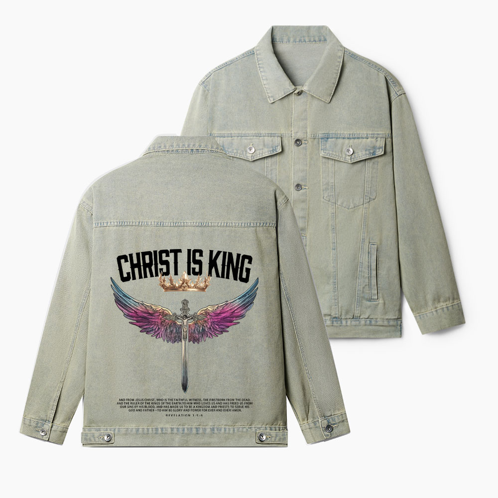 Christ Is King Christian Denim Jacket