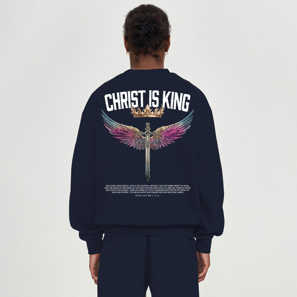 Christ Is King Christian Fleece Sweatshirt