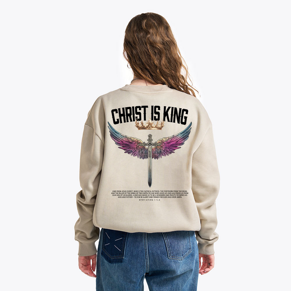 Christ Is King Christian Fleece Sweatshirt