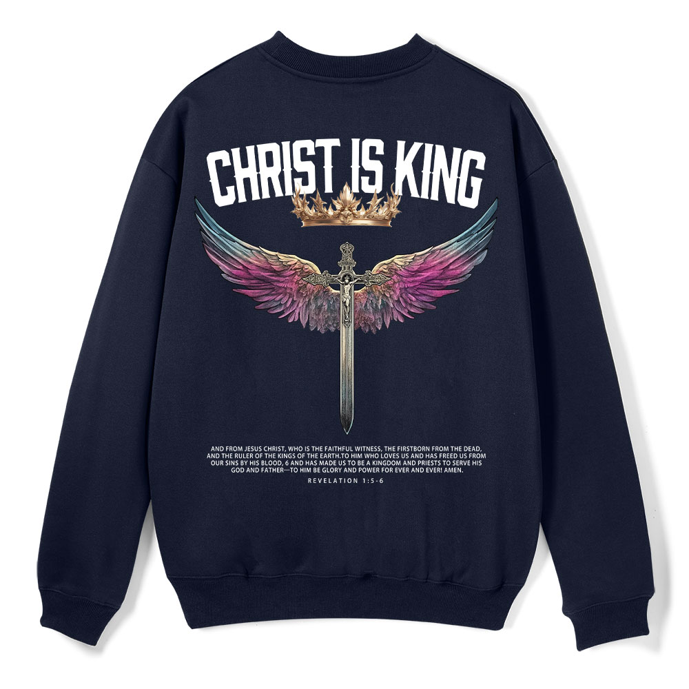 Christ Is King Christian Fleece Sweatshirt