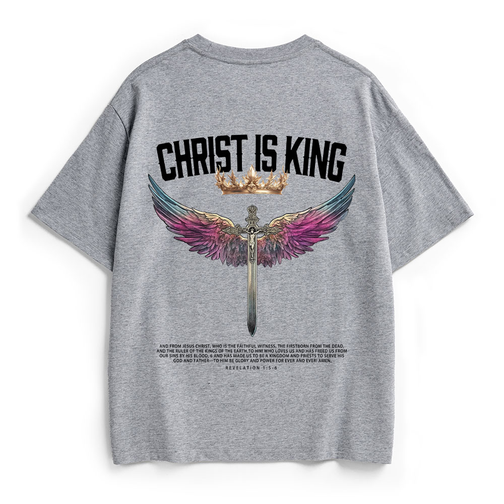 Christ Is King Christian Heavy Cotton T-Shirt
