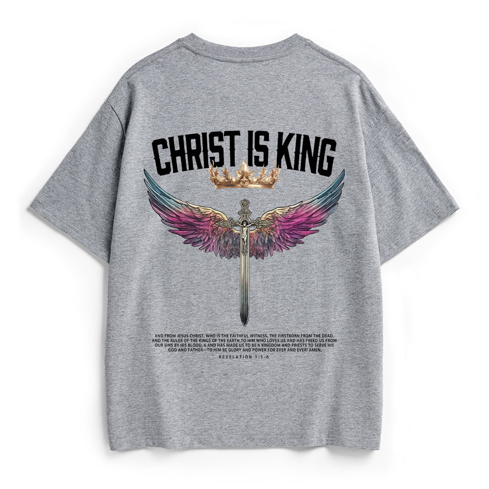 Christ Is King Christian Heavy Cotton T-Shirt