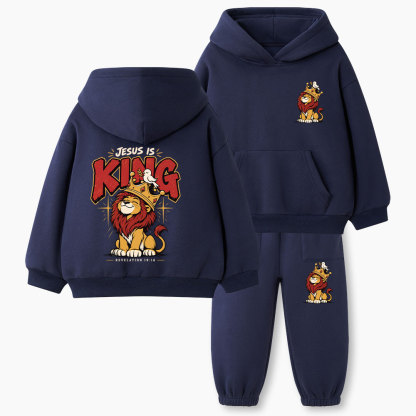 Christ Is King Christian Kid Fleece Hoodie Set
