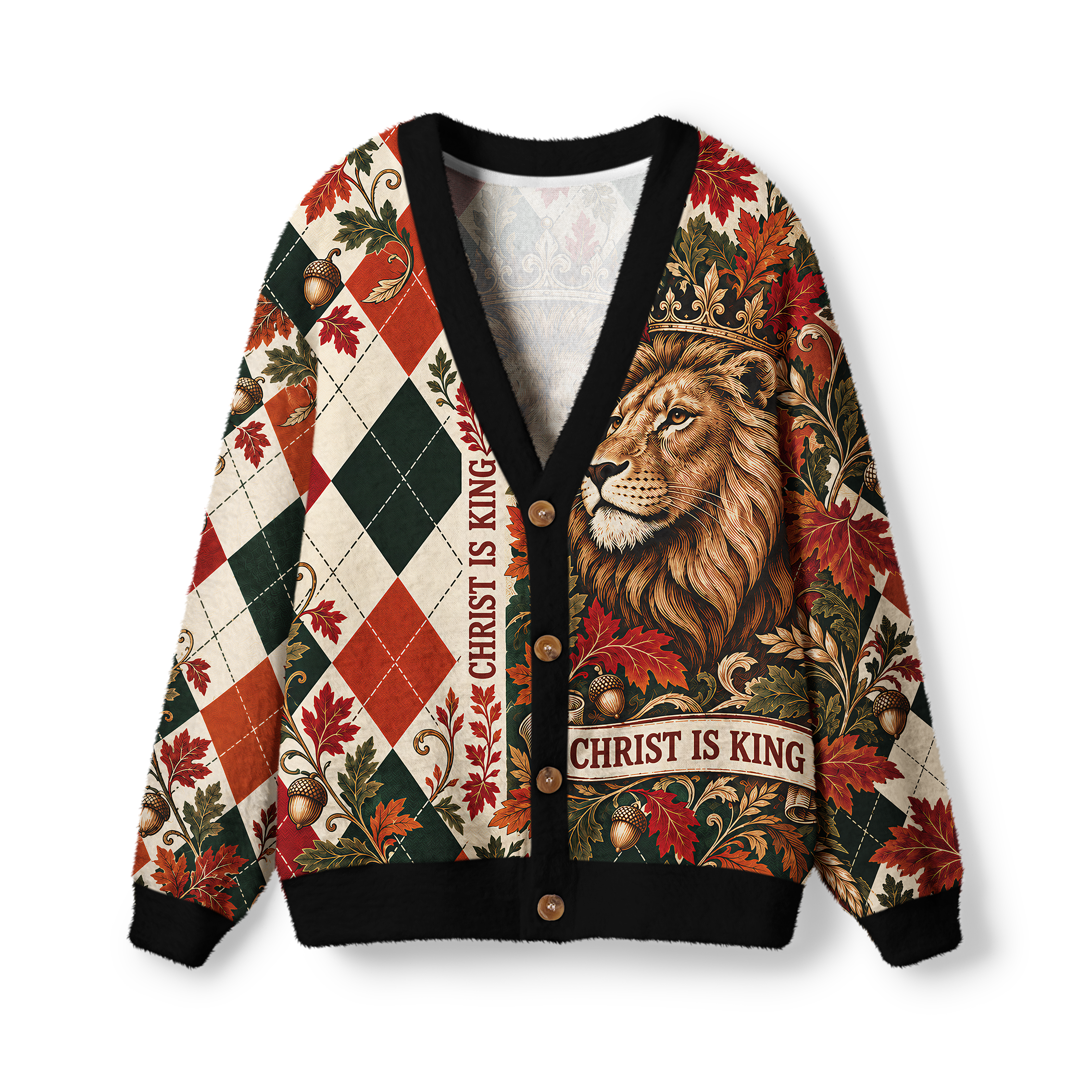 Christ Is King Christian Lightweight Cardigan