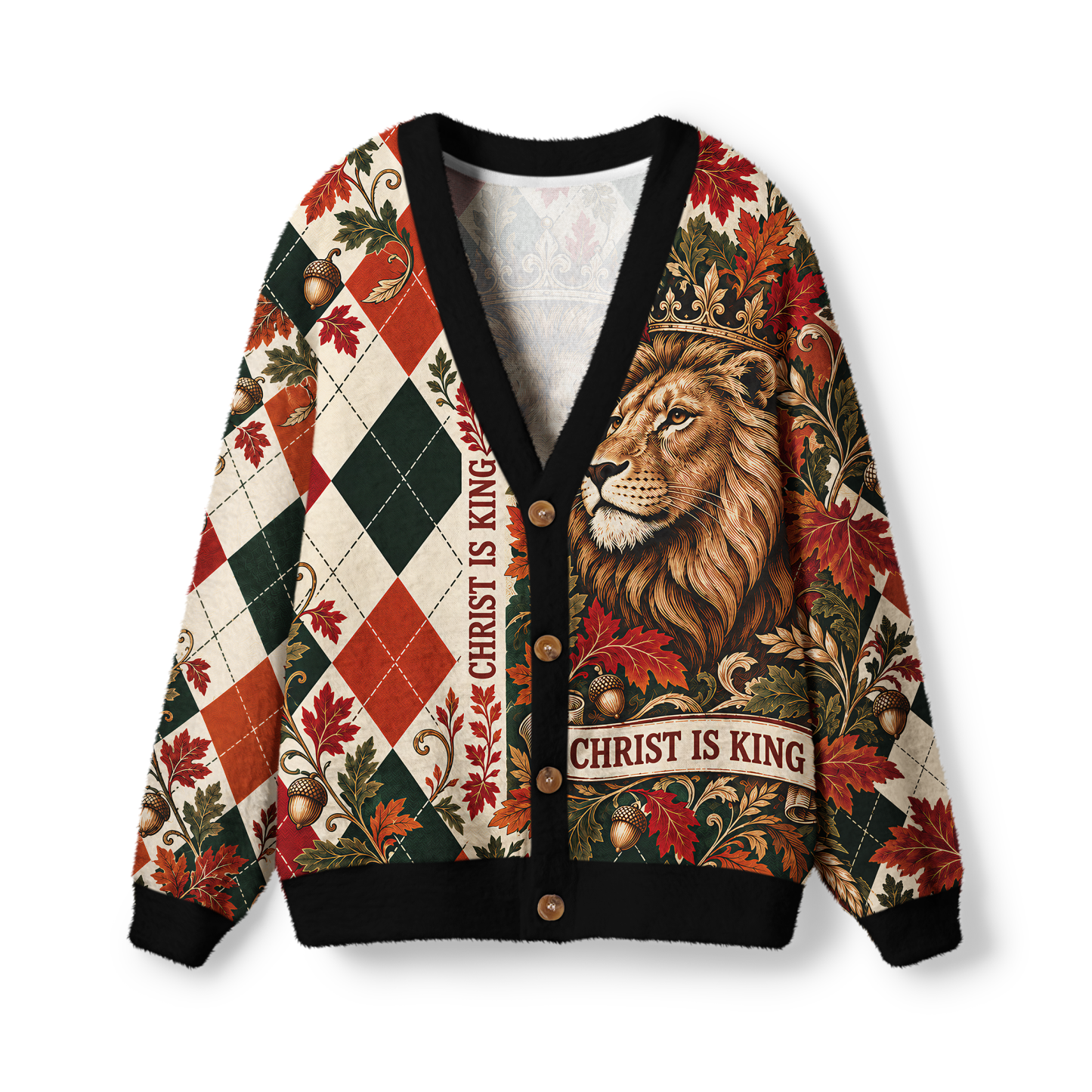 Christ Is King Christian Lightweight Cardigan