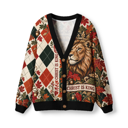 Christ Is King Christian Lightweight Cardigan