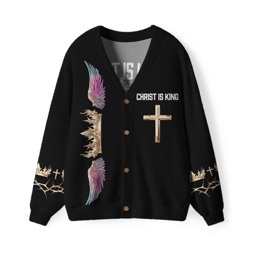 Christ Is King Christian Lightweight Cardigan