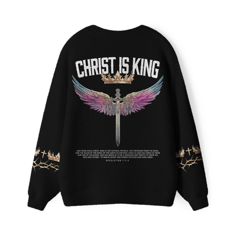 Christ Is King Christian Lightweight Cardigan