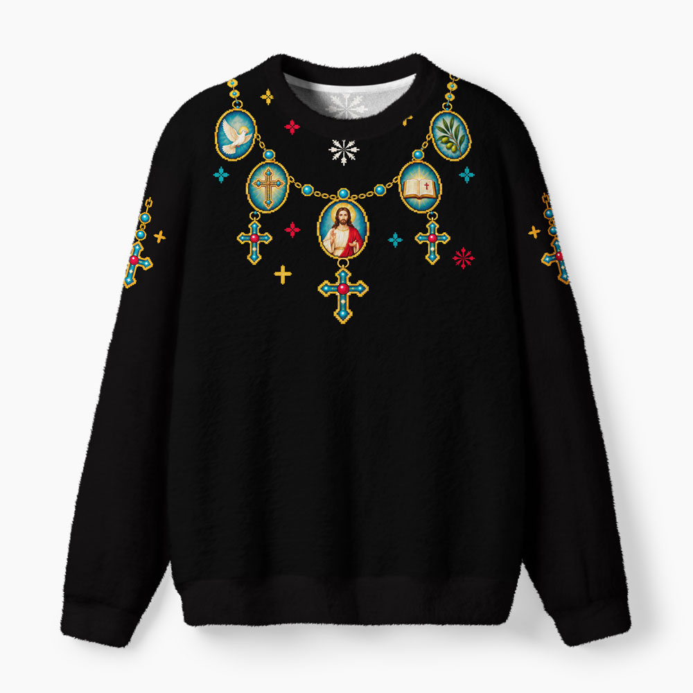 Christ Is King Furry Christian Lightweight Sweater