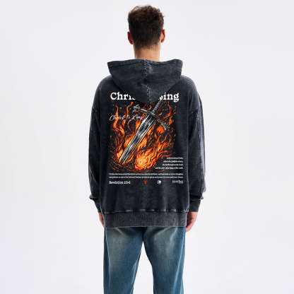 Christ Is King Christian Washed Hoodie 