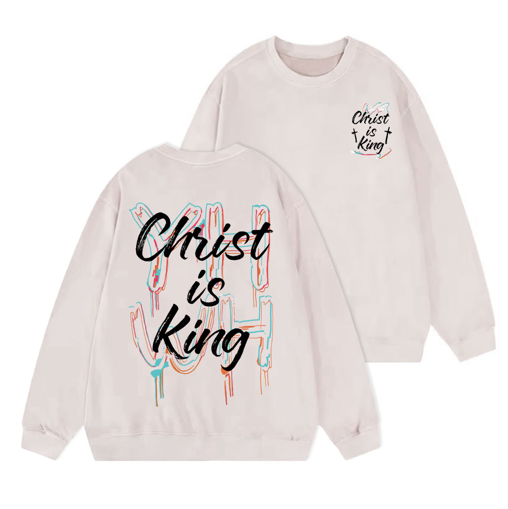 Christ Is King Christian Washed Sweatshirt