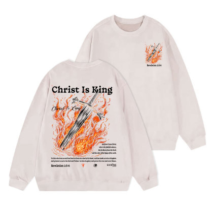 Christ Is King Christian Washed Sweatshirt