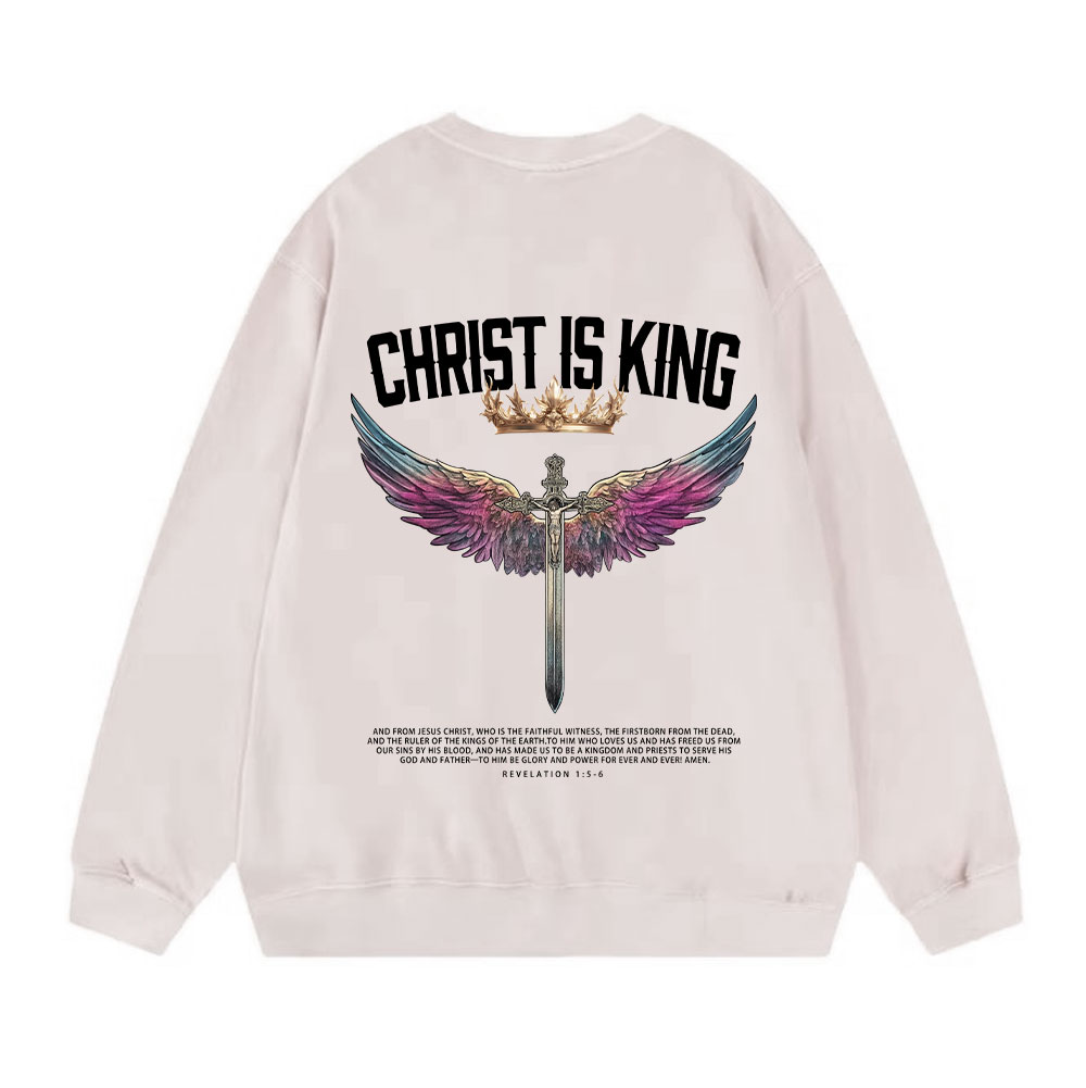 Christ Is King Christian Washed Sweatshirt