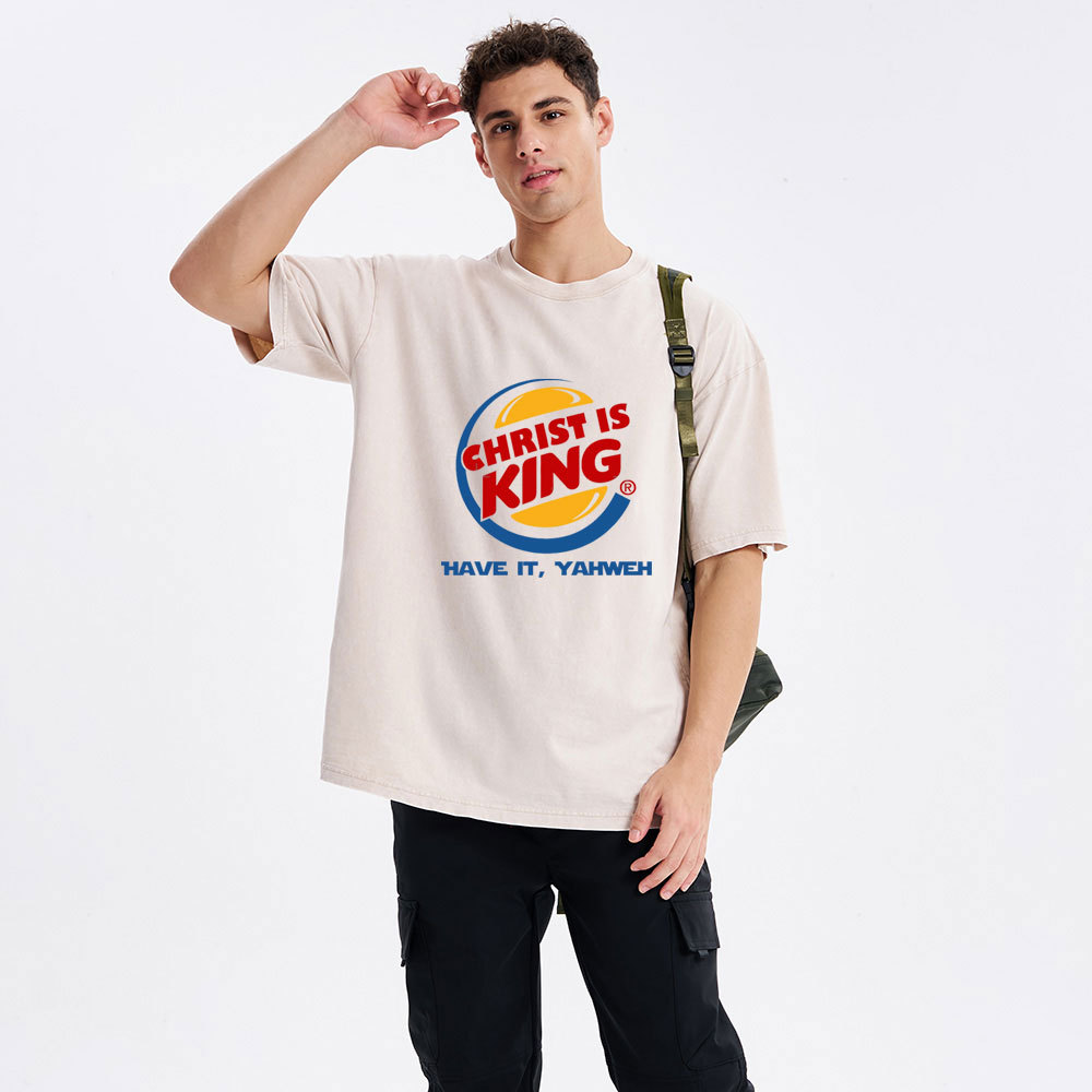 Christ Is King Christian Washed T-Shirt