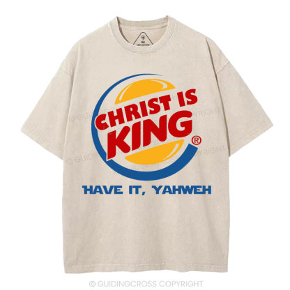 Christ Is King Christian Washed T-Shirt