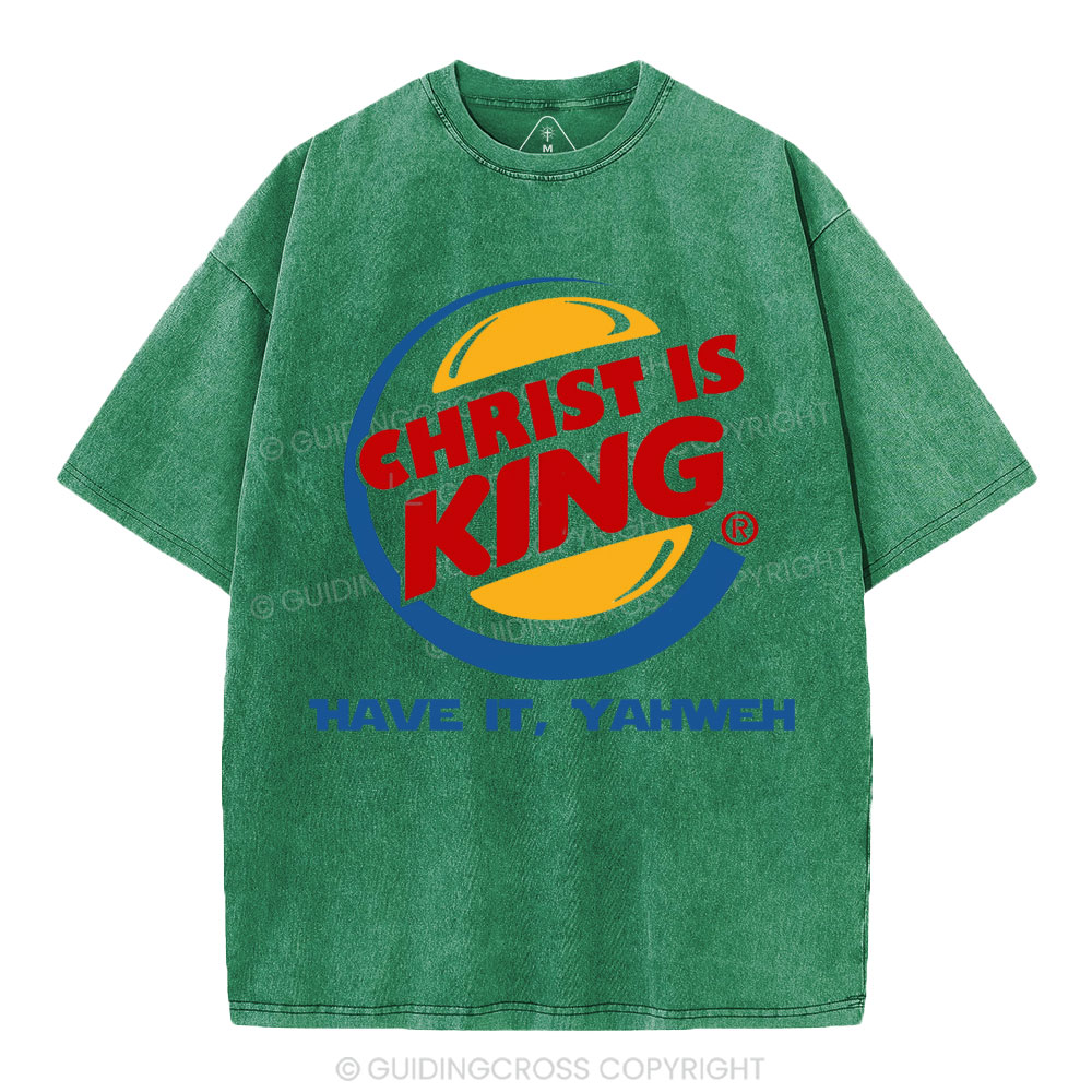 Christ Is King Christian Washed T-Shirt
