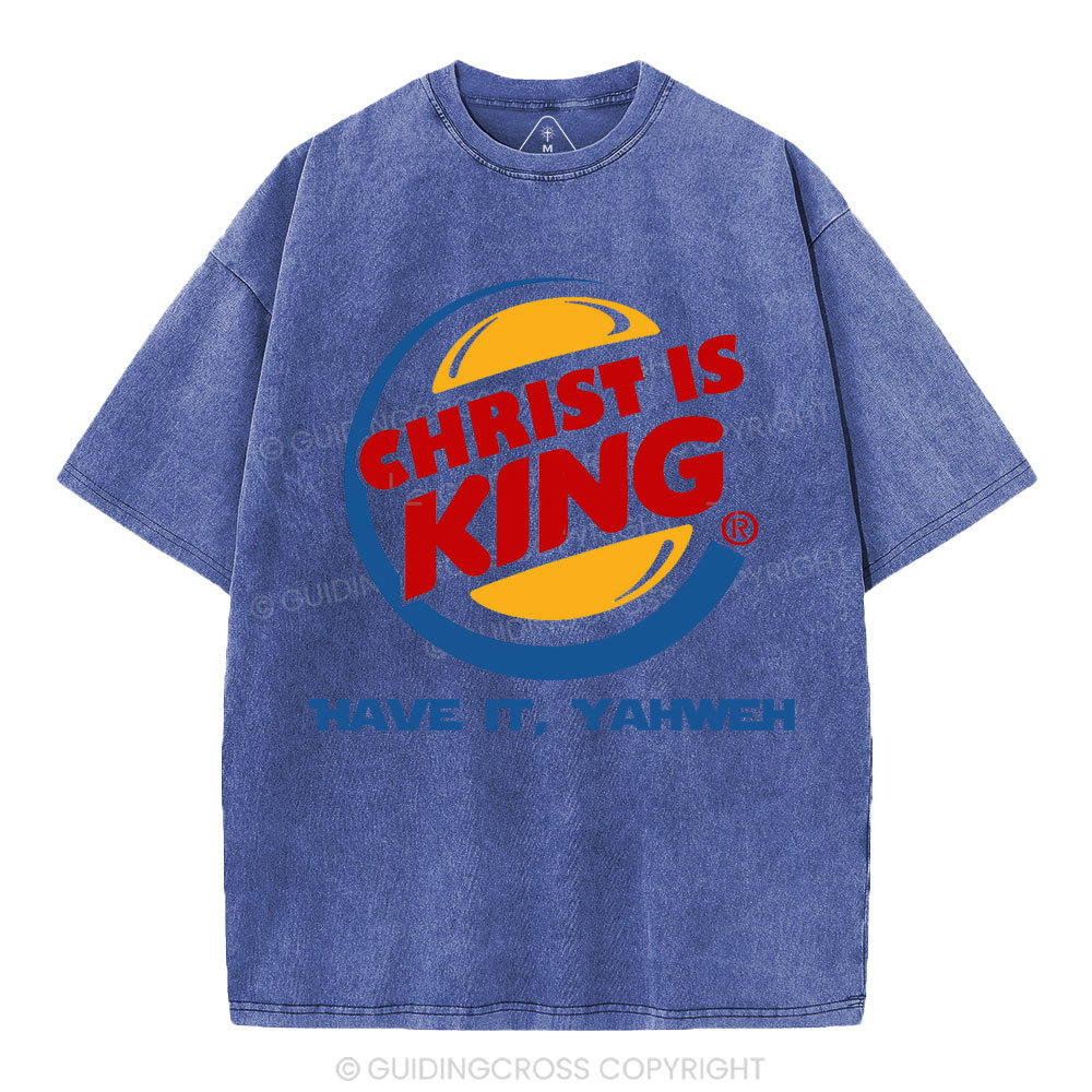 Christ Is King Christian Washed T-Shirt