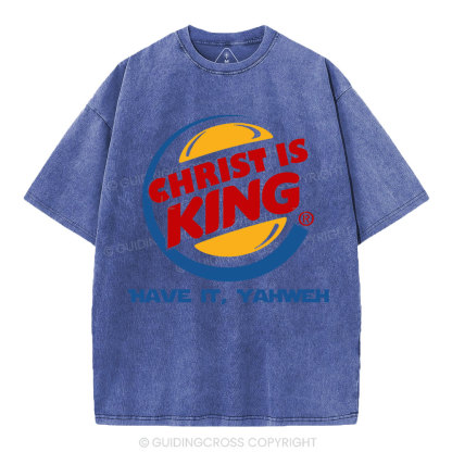 Christ Is King Christian Washed T-Shirt