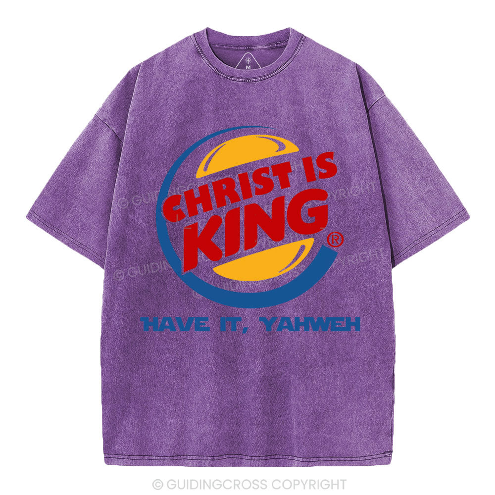 Christ Is King Christian Washed T-Shirt