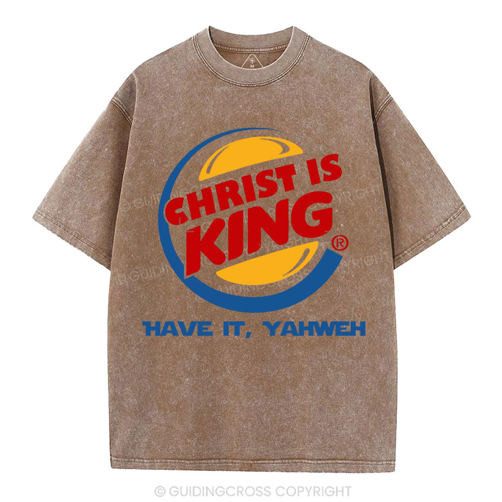 Christ Is King Christian Washed T-Shirt