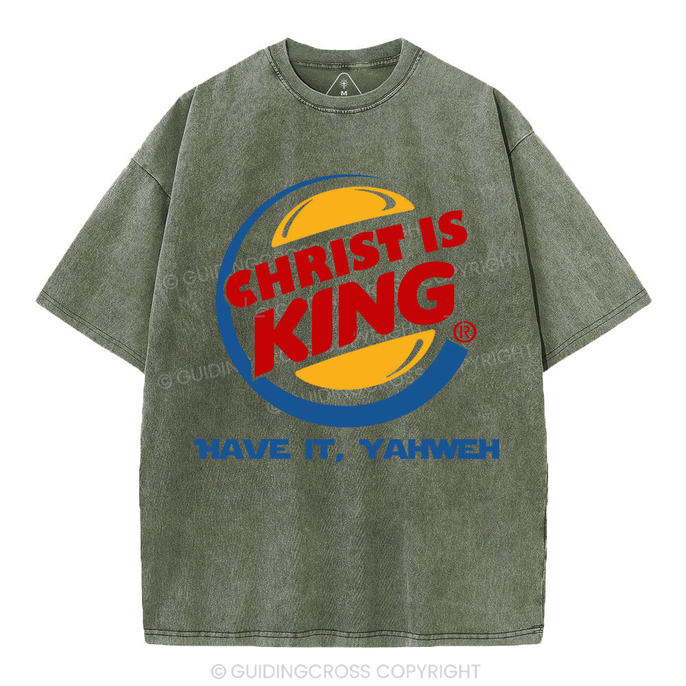 Christ Is King Christian Washed T-Shirt