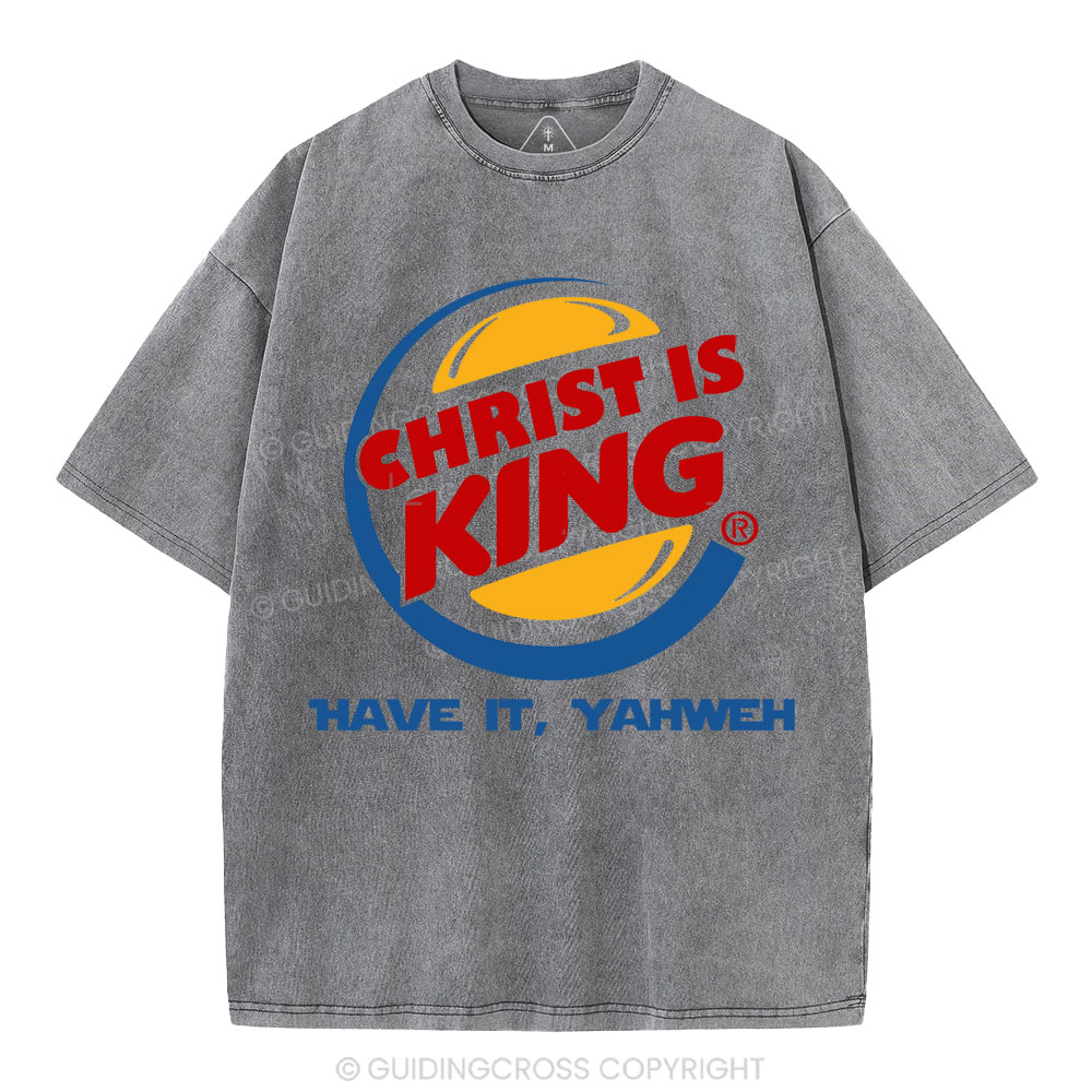 Christ Is King Christian Washed T-Shirt