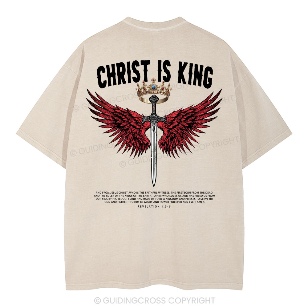 Christ Is King Christian Washed T-Shirt