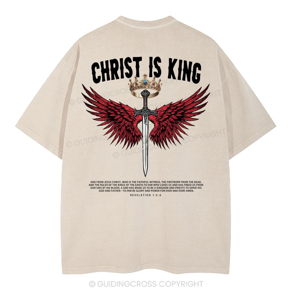 Christ Is King Christian Washed T-Shirt