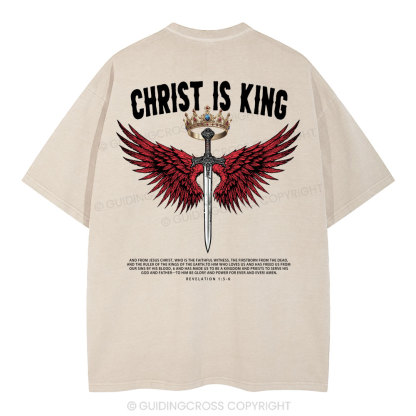 Christ Is King Christian Washed T-Shirt