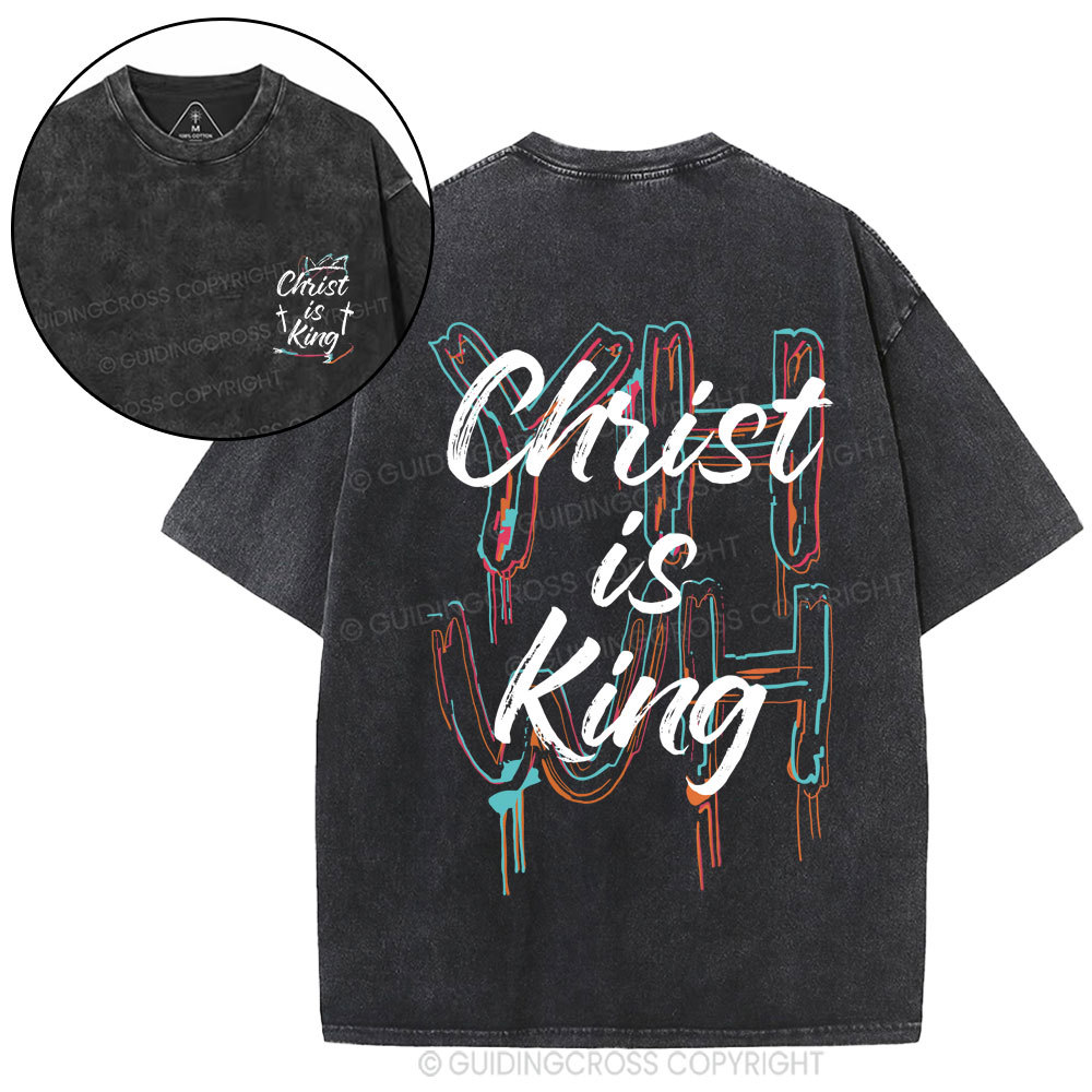 Christ Is King Christian Washed T-Shirt